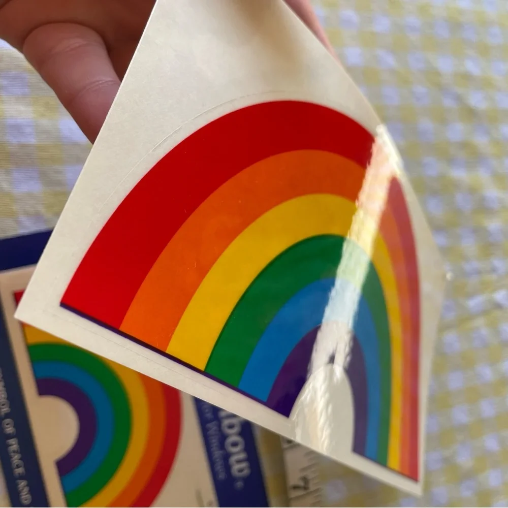 Vintage Little Rainbow Window Decal Lot of 2